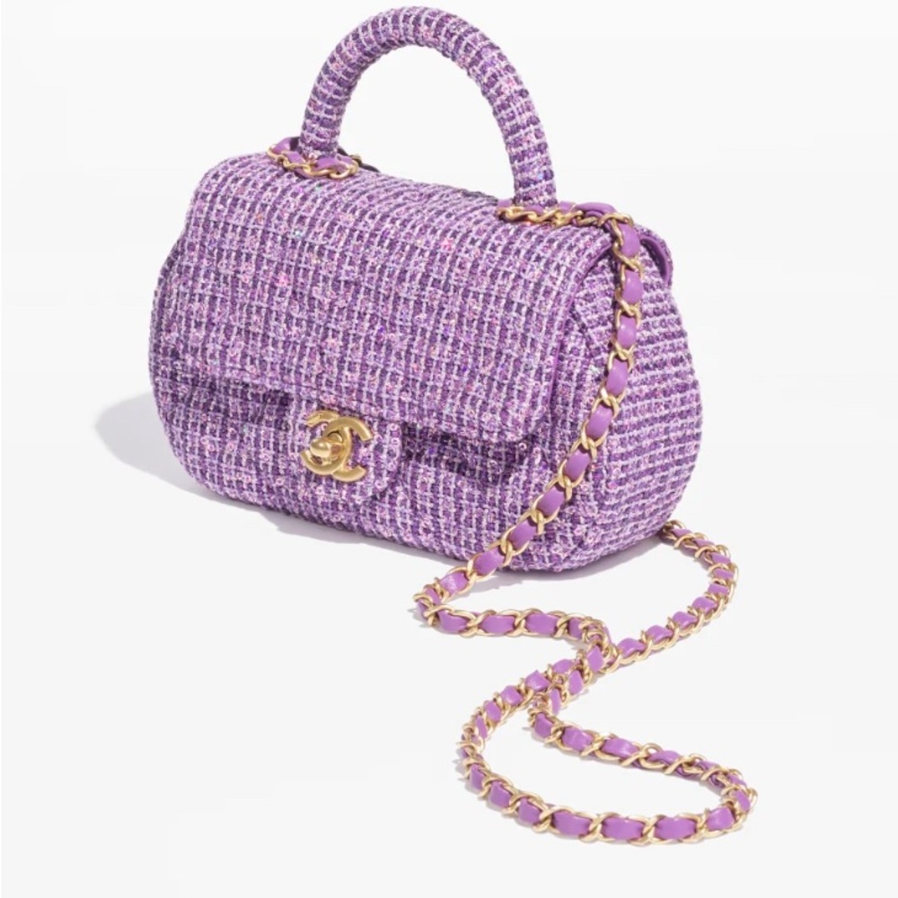 NEW Chanel 24C Purple Small Bag with top handle